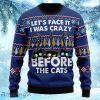 Crazy Cat Ugly Christmas Sweater Gift Knitting Sweater