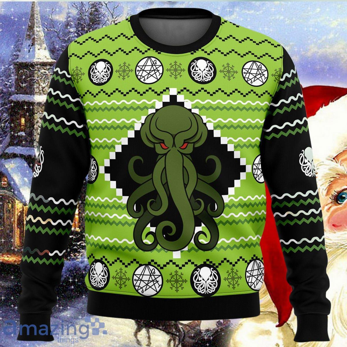 Cthulhu ugly cheap christmas sweater