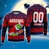 Custom Name And Number EPL Arsenal Grinch Ugly Christmas Sweater All Over Print Trending Sweater For Fan