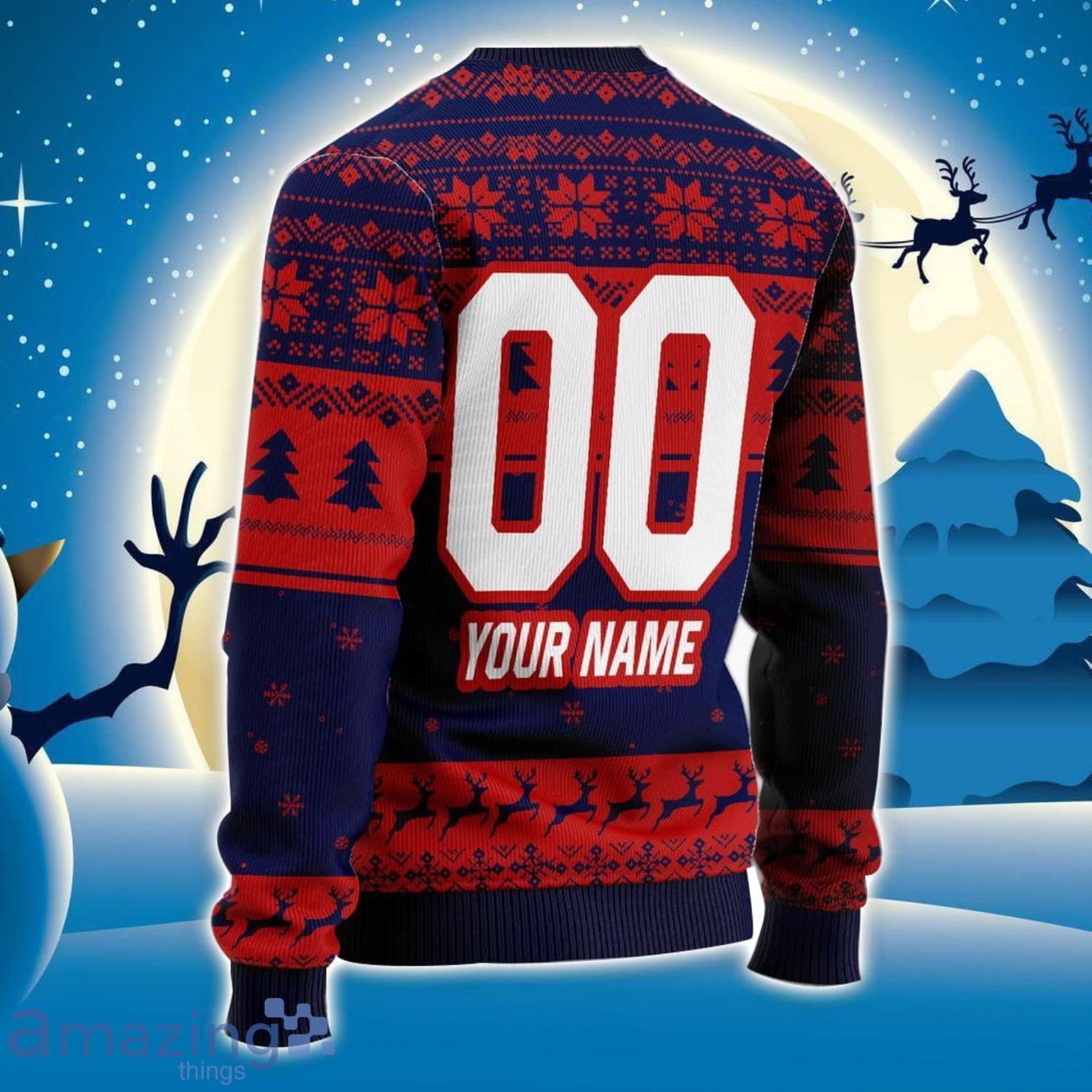 Custom Name And Number EPL Arsenal Grinch Ugly Christmas Sweater All Over Print Trending Sweater For Fan image Custom Name And Number EPL Arsenal Grinch Ugly Christmas Sweater All Over Print Trending Sweater For Fan Product Photo 3