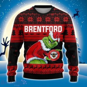 Custom Name And Number EPL Brentford Grinch Ugly Christmas Sweater All Over Print Trending Sweater For Fan image Custom Name And Number EPL Brentford Grinch Ugly Christmas Sweater All Over Print Trending Sweater For Fan Product Photo 2
