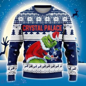 Custom Name And Number EPL Crystal Palace Grinch Ugly Christmas Sweater All Over Print Trending Sweater For Fan Product Photo 2