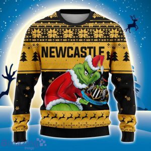 Custom Name And Number EPL Newcastle Grinch Ugly Christmas Sweater All Over Print Trending Sweater For Fan Product Photo 2