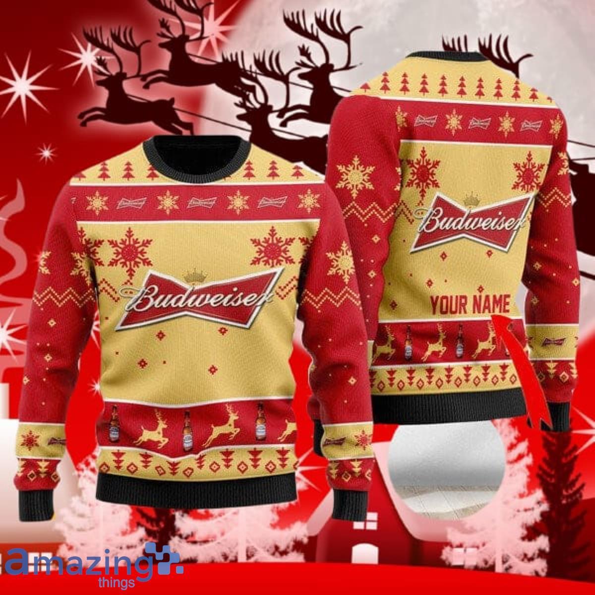 Ugly christmas sweater clearance budweiser