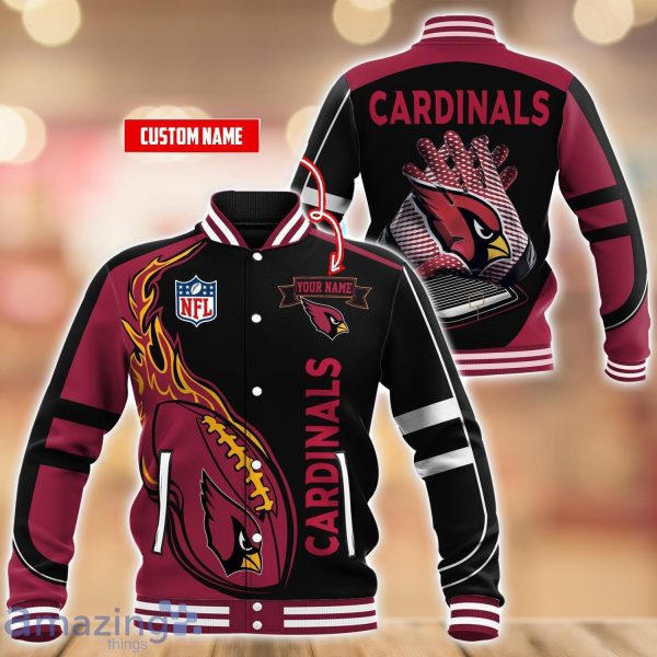 Custom Name For Fans Arizona Cardinals NFL Baseball Jacket Best Gift Product Photo 1