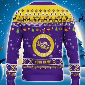 Custom Name For NCAA Fans LSU Tigers HO HO HO Ugly Christmas Sweater Funny Christmas Gift Product Photo 3