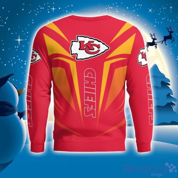 Cute Cool Like Kansas City Chiefs Fan Bart Simpson Dab Ugly Christmas Sweater Product Photo 4