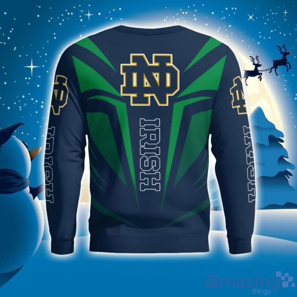 Cute Cool Like Notre Dame Fighting Irish Fan Bart Simpson Dab Ugly Christmas Sweater Product Photo 4