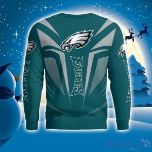 Cute Cool Like Philadelphia Eagles Fan Bart Simpson Dab Ugly Christmas Sweater Product Photo 4