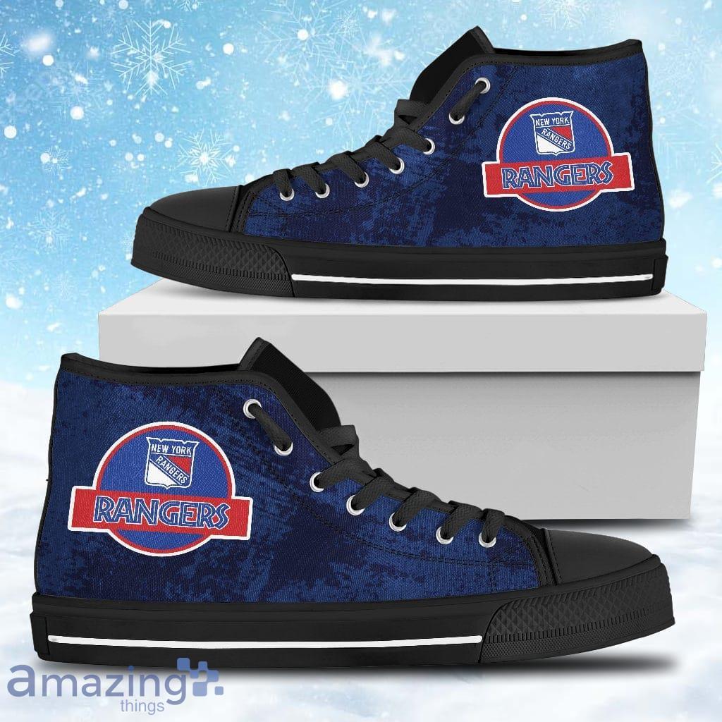 Cute Jurassic Park New York Rangers High Top Shoes Gift For Big Fans image Cute Jurassic Park New York Rangers High Top Shoes Gift For Big Fans Product Photo 1