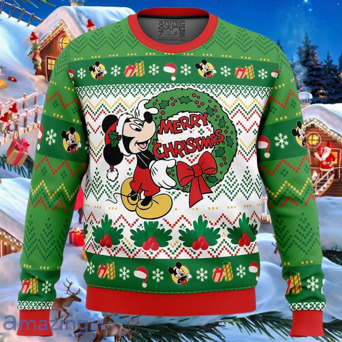 Cute Xmas Ugly Sweater Merry Christmas Mickey Mouse Disney Best Gift For  Men And Women