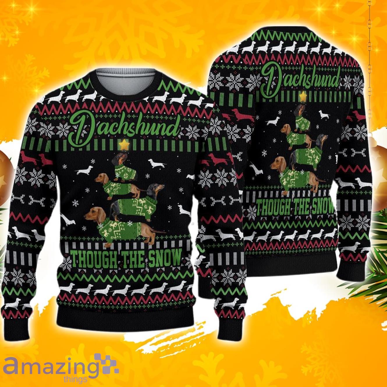 Ugly dachshund clearance christmas sweater