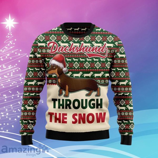 Dachshund through the hot sale snow sweater