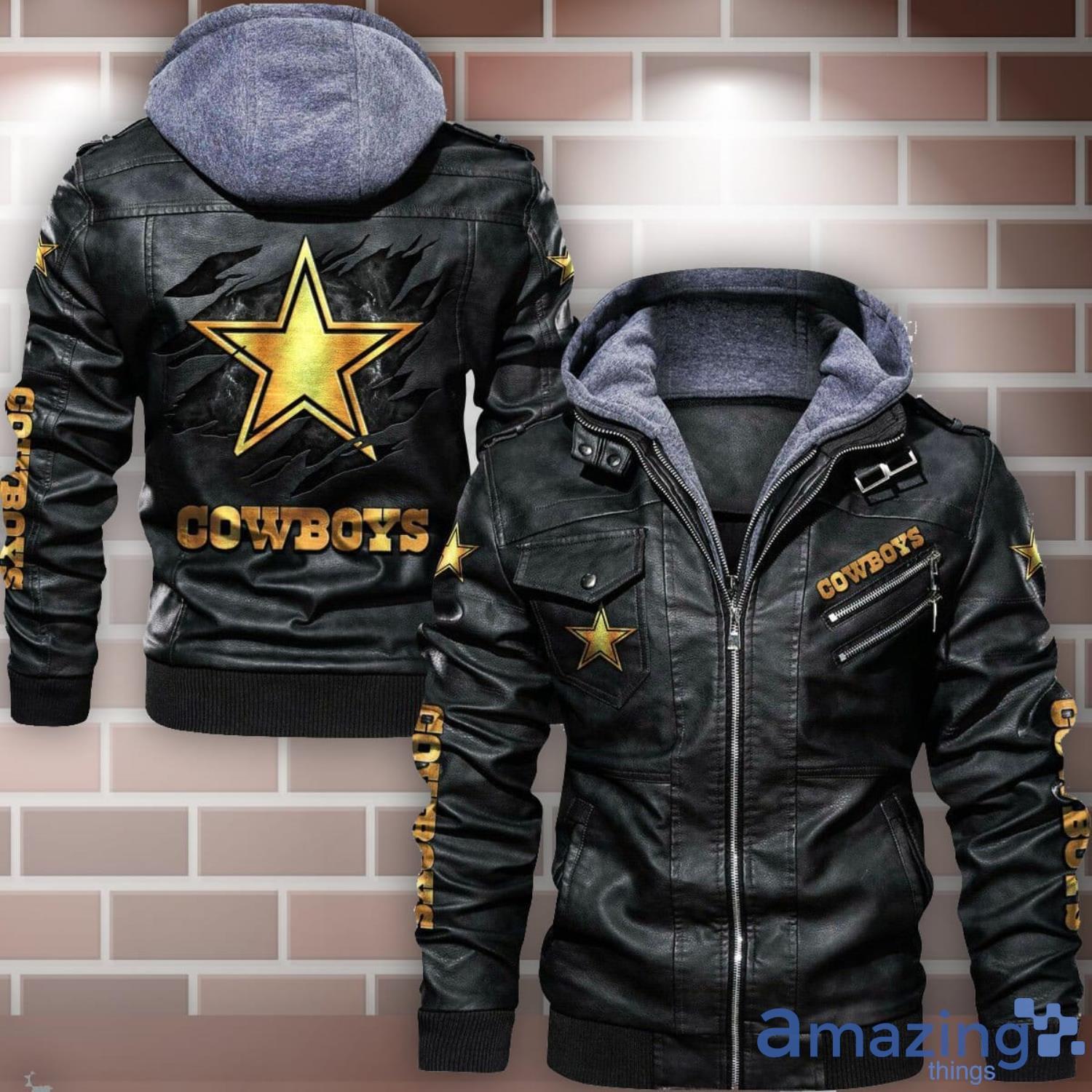 Dallas cowboys clearance black leather jacket