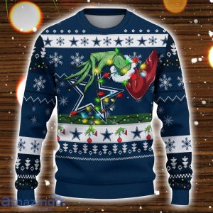 Dallas Cowboys NFL Grinch Hand Funny Christmas Gift Ugly Christmas Sweater Gift Ideas For Fans Product Photo 2