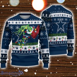Dallas Cowboys NFL Grinch Hand Funny Christmas Gift Ugly Christmas Sweater Gift Ideas For Fans Product Photo 3