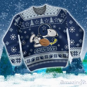 Dallas Cowboys Snoopy Ugly Christmas Sweater NFL Product Photo 2
