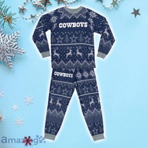 Dallas Cowboys Ugly Christmas Raglan Pajamas Set image Dallas Cowboys Ugly Christmas Raglan Pajamas Set Product Photo 2