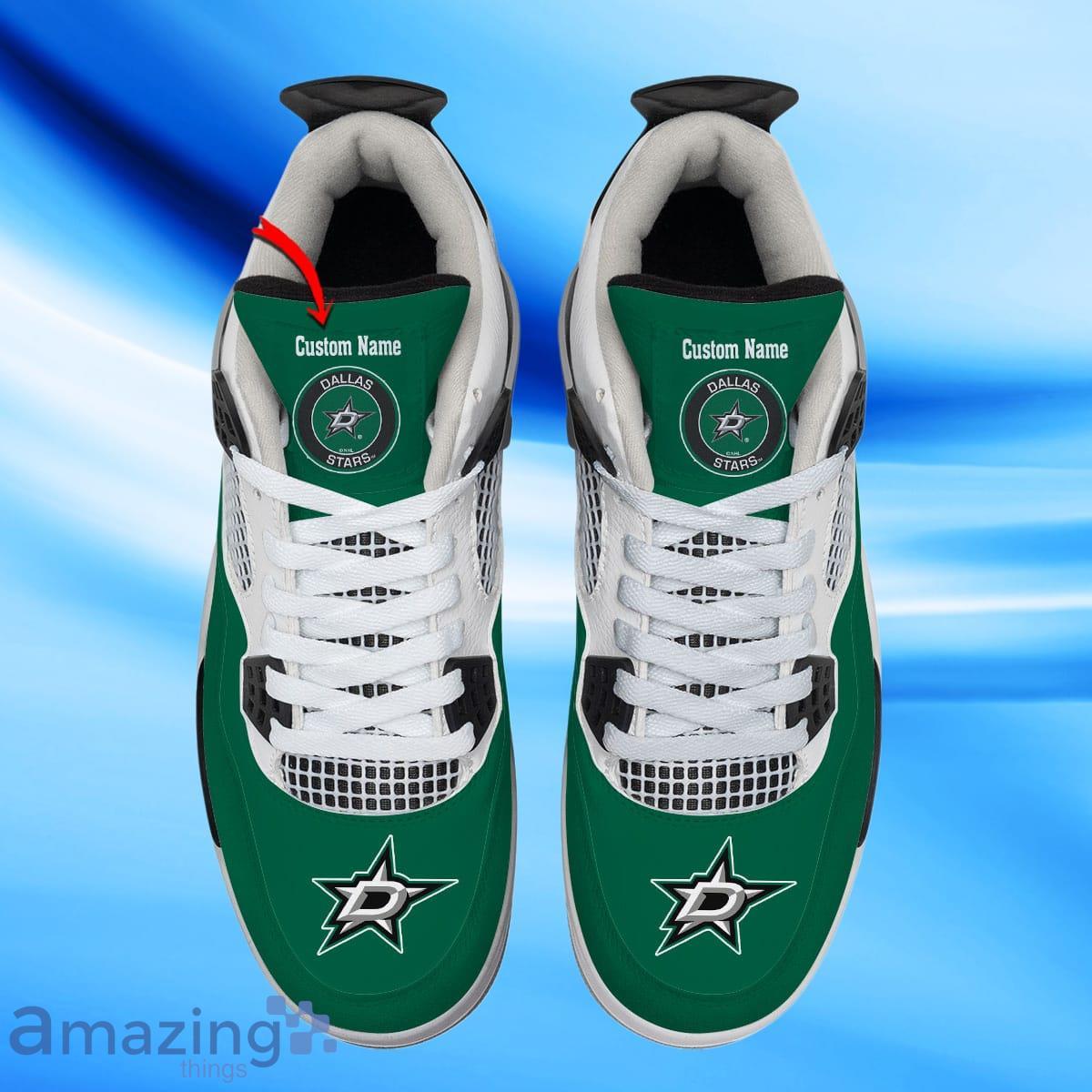 Dallas Stars Custom Name Air Jordan 4 Shoes Impressive Gift For Men Women image Dallas Stars Custom Name Air Jordan 4 Shoes Impressive Gift For Men Women Product Photo 2