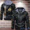 Dallas Stars Striped Style Leather Jacket For Fans