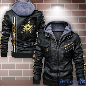 Dallas Stars Striped Style Leather Jacket For Fans Product Photo 1