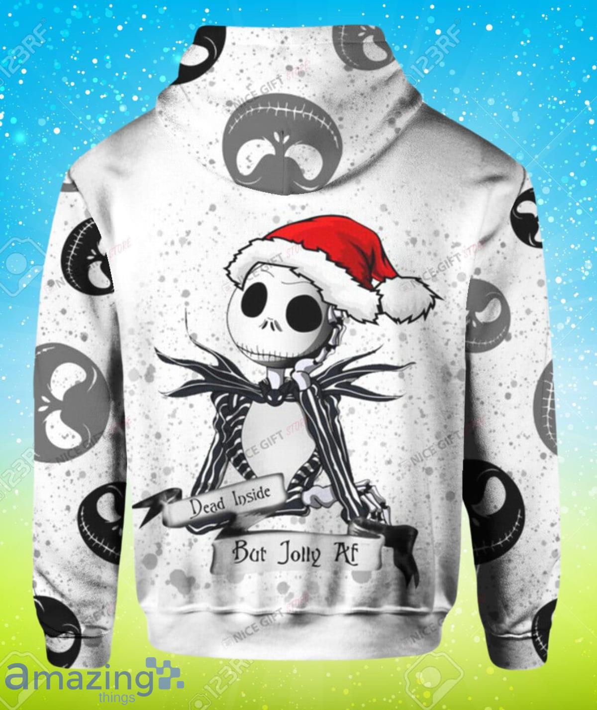 Dead Inside But Jolly Af Custom Name Hoodie 3D Style Gift For Men And Women image Dead Inside But Jolly Af Custom Name Hoodie 3D Style Gift For Men And Women Product Photo 3