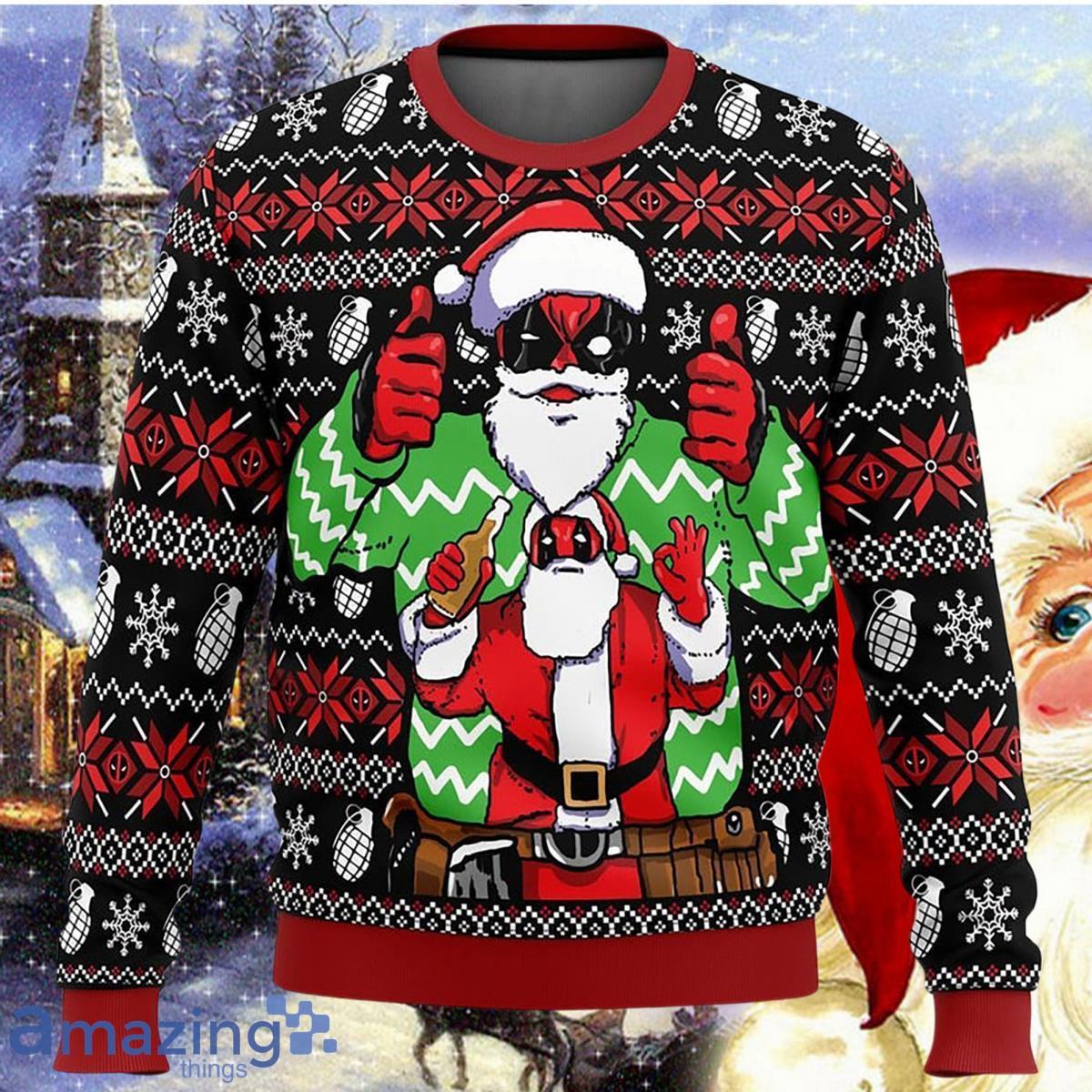Deadpools Marvels Ugly Christmas Sweater Impressive Gift For Men And Women image Deadpools Marvels Ugly Christmas Sweater Impressive Gift For Men And Women Product Photo 1