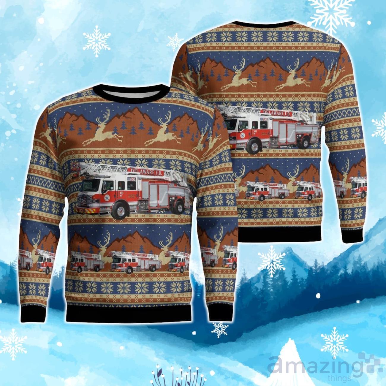 Ohio Columbus Division Of Fire Ugly Christmas Sweater - USALast