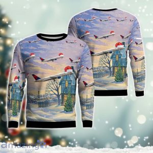 Delta Air Lines Boeing 757-232 Christmas Ugly Sweater Christmas Gift Ideas Product Photo 1