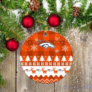 Denver Broncos Ceramic Ornament All We Want For Christmas Is More Time For Football Product Photo 2
