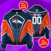 Denver Broncos Custom Name And Number 3D Bomber Jacket Unique Gift