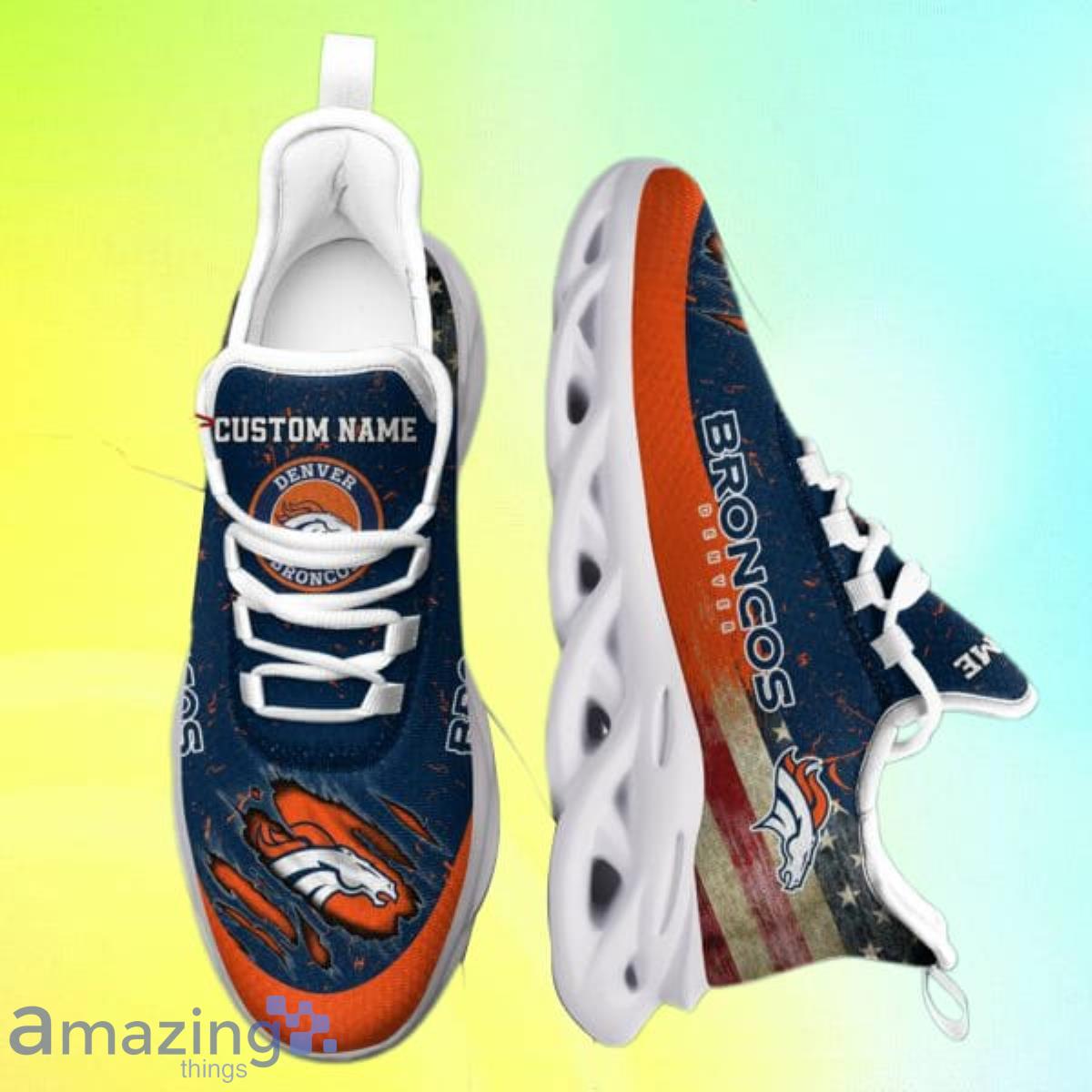 Custom Yeezy Running Shoes For Men Women Denver Broncos NFL