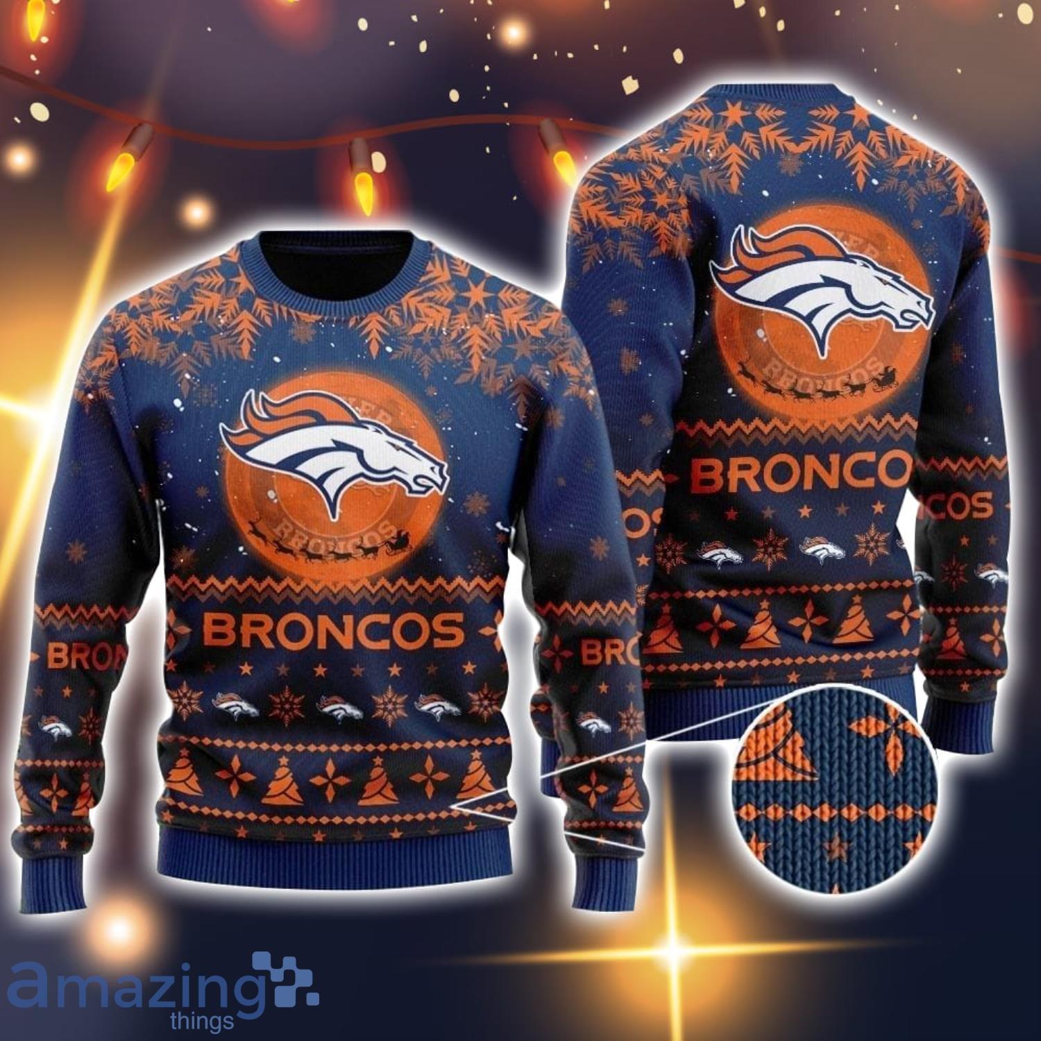 NFL Denver Broncos Christmas 3D Bethlehem Knitted Sweater For Men