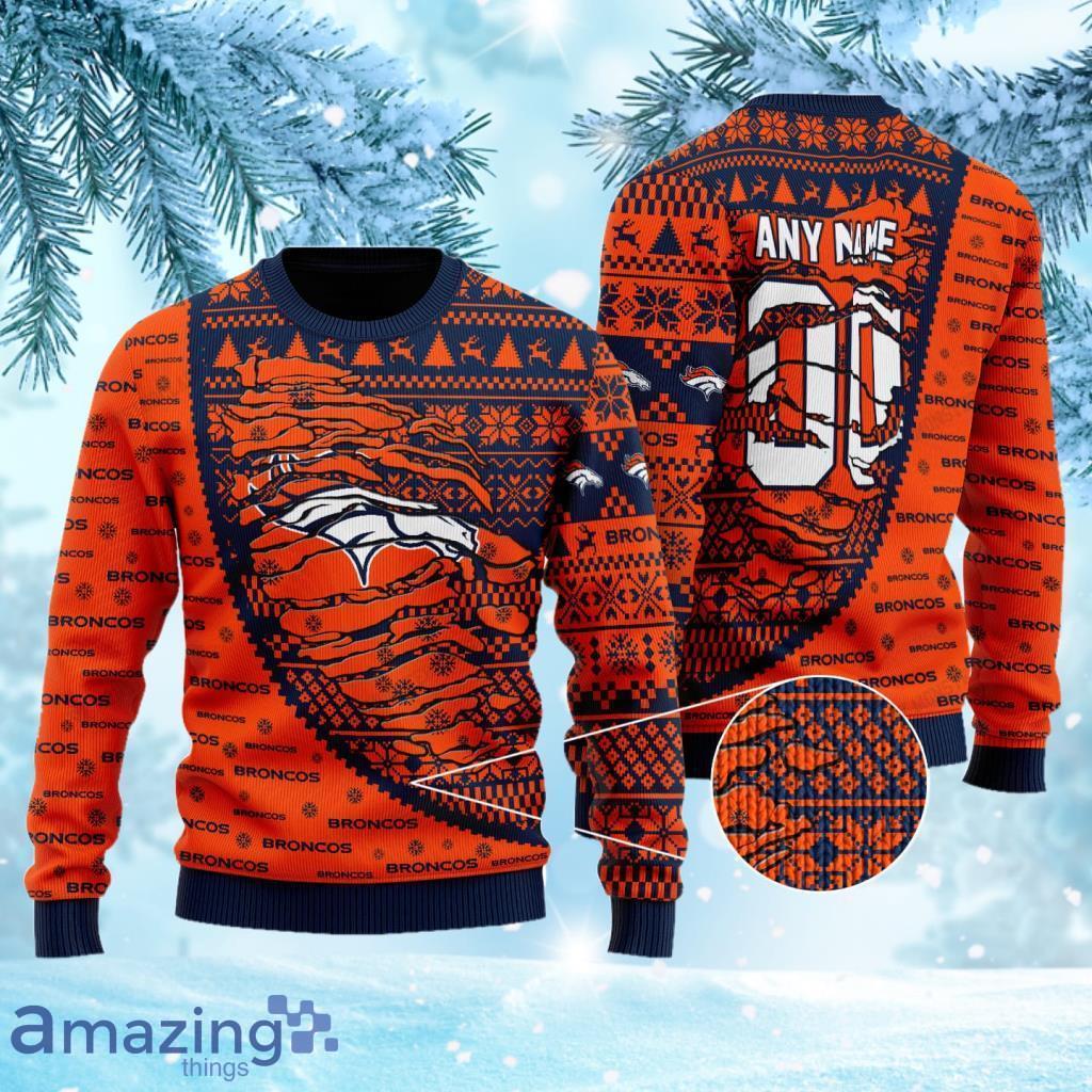 Broncos christmas hotsell sweater with lights