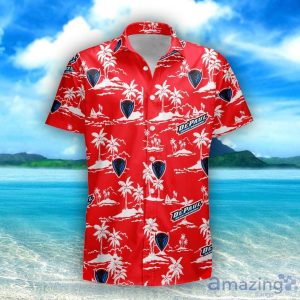 DePaul Blue Demons 3D Tropical Pattern Coconut Tree Hawaiian Shirt And Shorts Product Photo 1