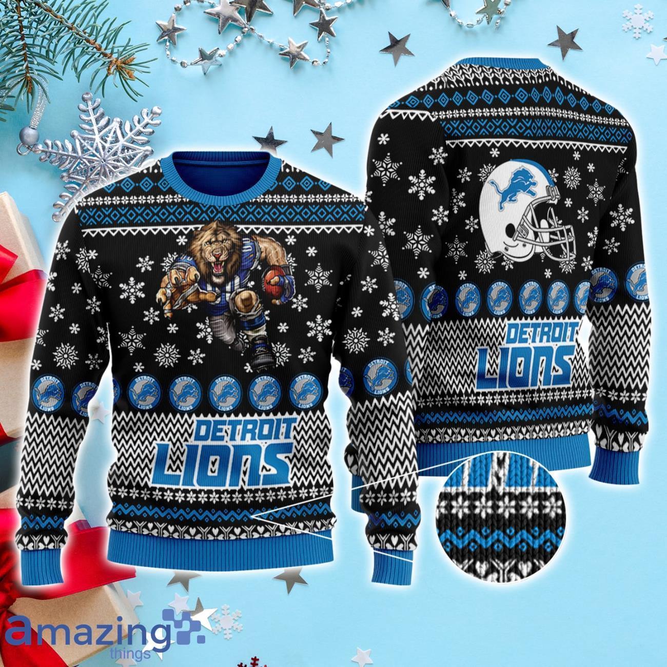 Detroit Lions 3D Printed Ugly Christmas Sweater Product Photo 1