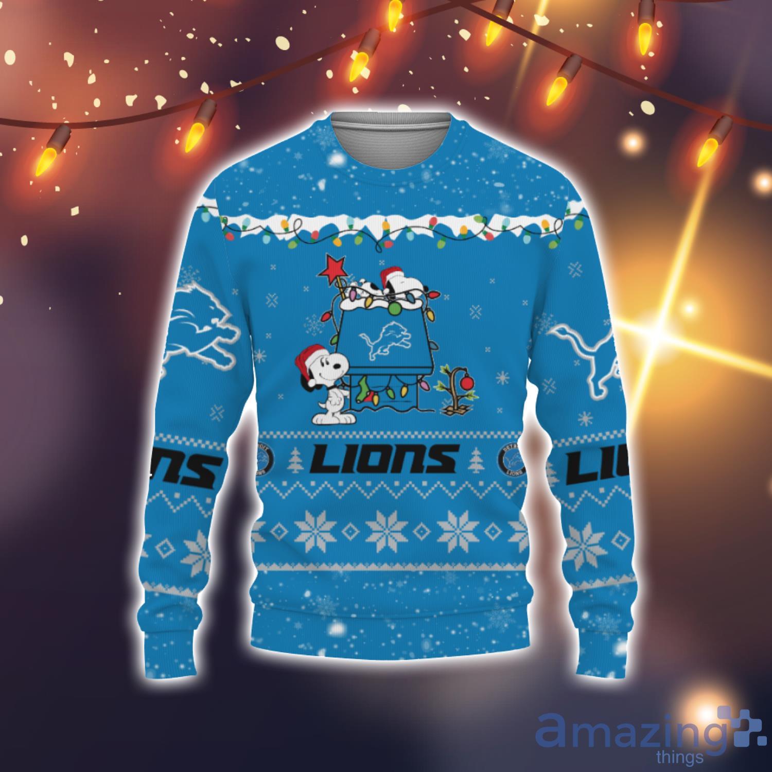 Detroit Lions NFL Team HoHoHo Mickey Funny Christmas Gift Men And Women  Ugly Christmas Sweater - Freedomdesign