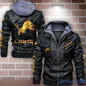Detroit Lions Leather Jacket For Fans Product Photo 1