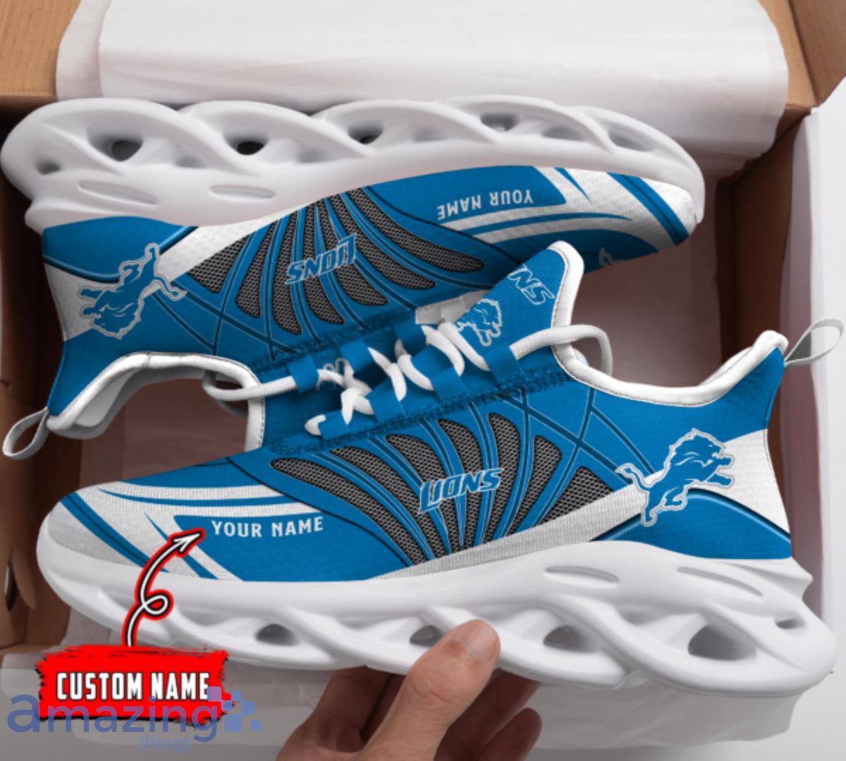 Detroit Lions Personalized Name Clunky Sneakers Special Gifts For Fans