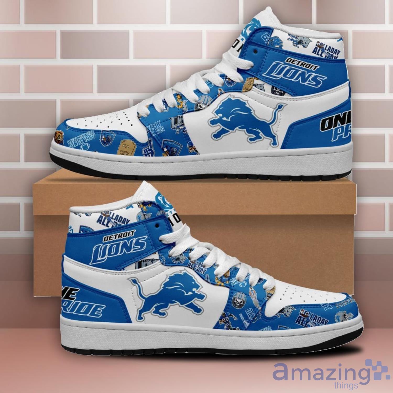 Detroit Lions Air Jordan 1, Hightop - Torunstyle