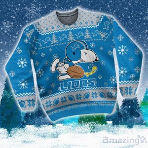 Detroit Lions Snoopy Ugly Christmas Sweater NFL Product Photo 2