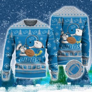 Detroit Lions Snoopy Ugly Christmas Sweater NFL Product Photo 1