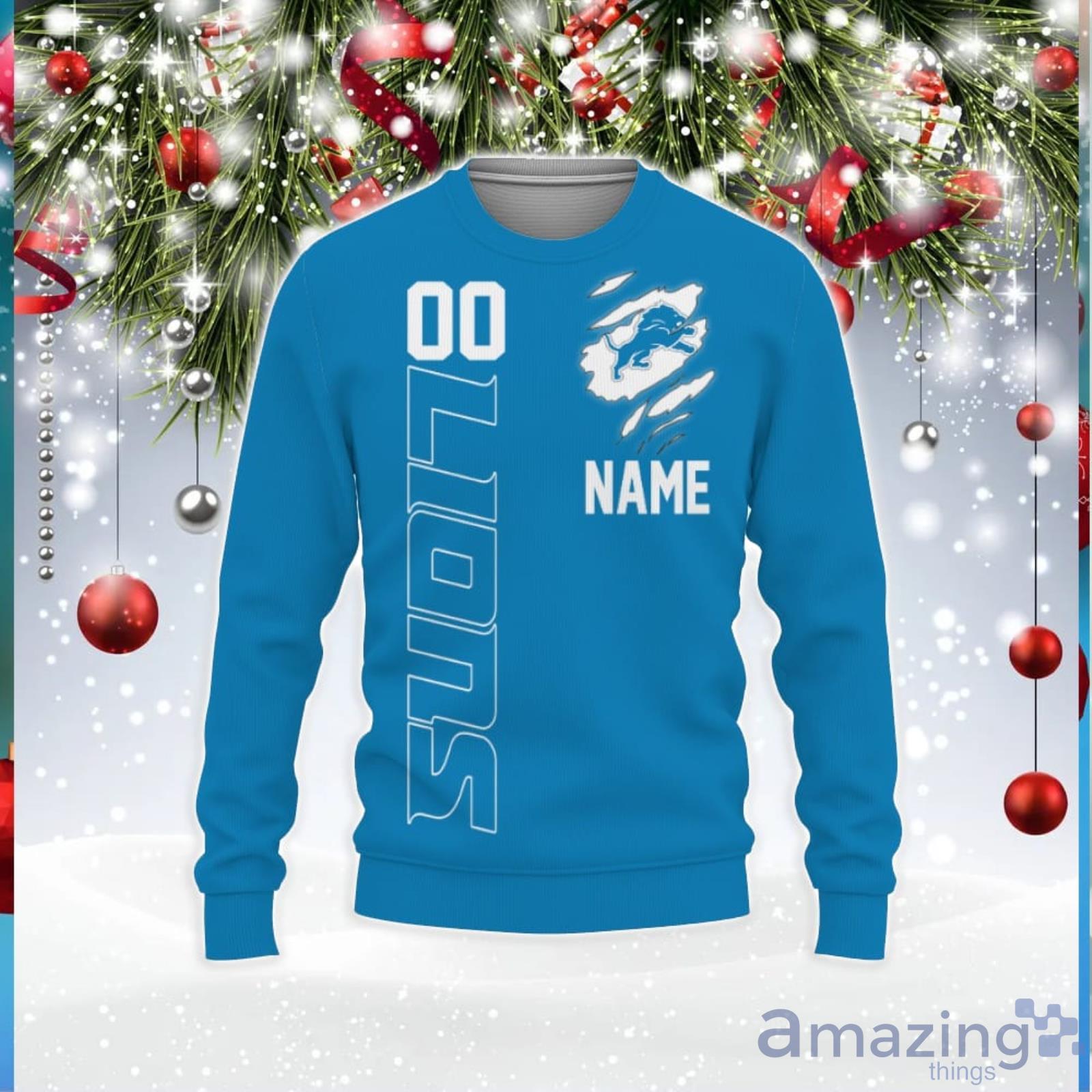 Personalized Detroit Lions American Football Christmas Decorations, Custom  prints store