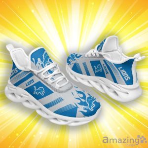 Detroit Lions Stripe And Fire Pattern Max Soul Shoes Product Photo 1