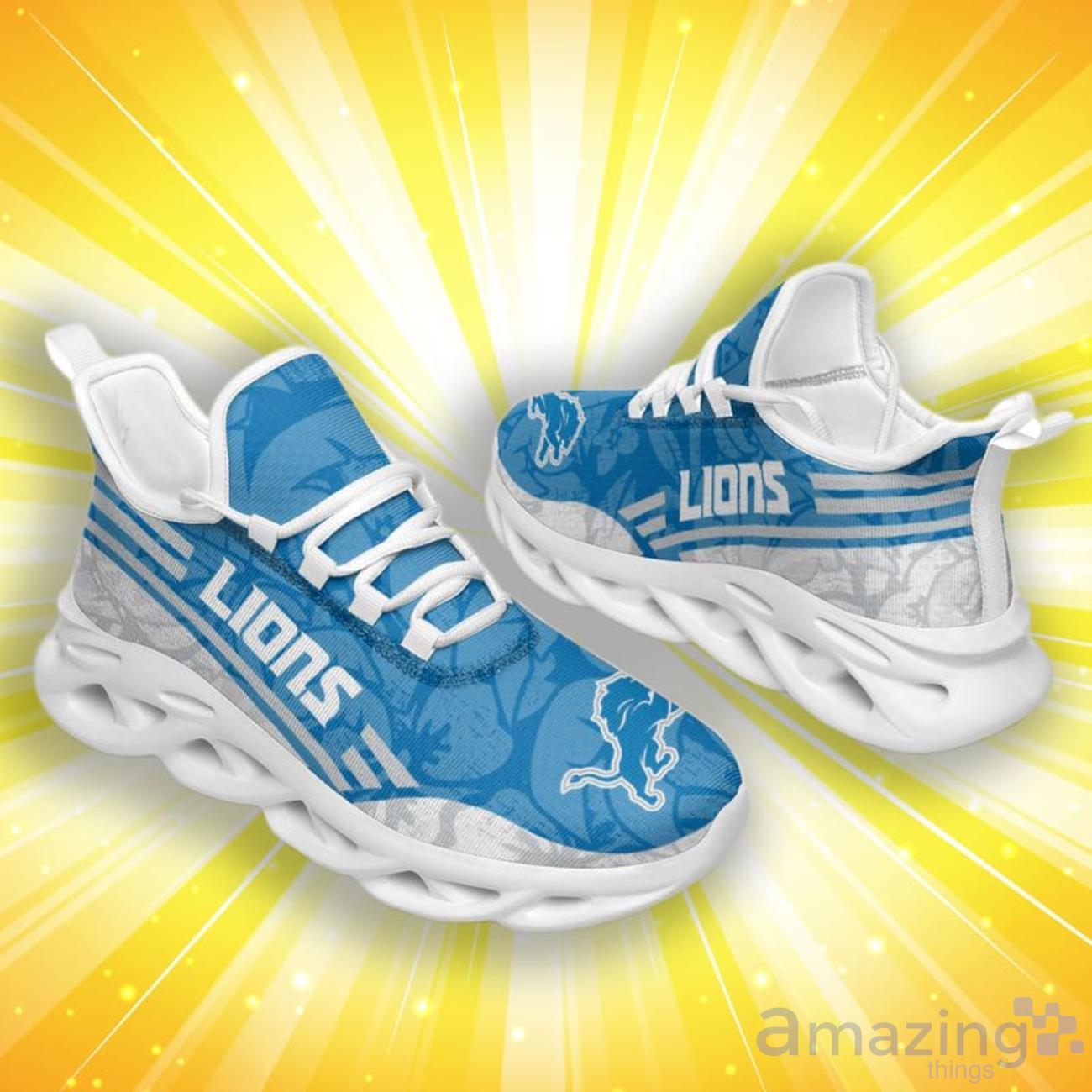 Detroit Lions Tropical Flowers Max Soul Shoes image Detroit Lions Tropical Flowers Max Soul Shoes Product Photo 1