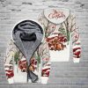 Dog Merry Christmas Fleece Zip Hoodie