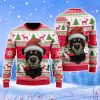 Dog Santas Hat Holiday Time Pattern Christmas Unisex Ugly Sweater