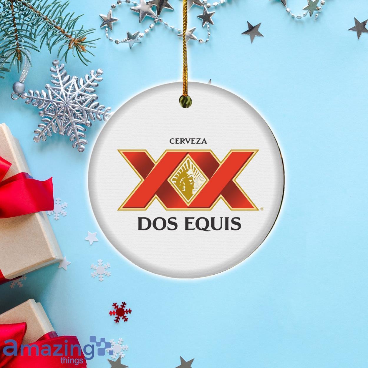 Dos Equis Merry Christmas Circle Ornament image Dos Equis Merry Christmas Circle Ornament Product Photo 1