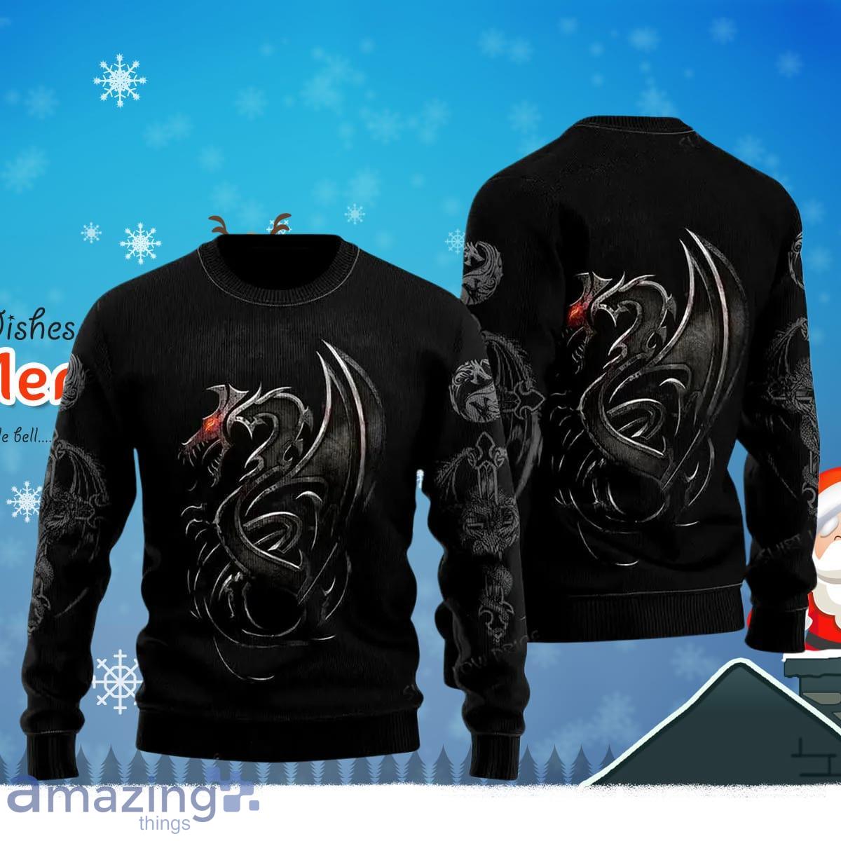 Dungeon Dragon Ugly Christmas Sweater Luxurious Gift For Men And Women Product Photo 1