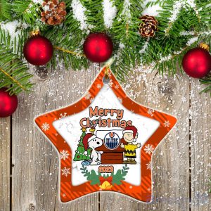 Edmonton Oilers Ceramic Ornament Snoopy Christmas Special Gift Product Photo 2